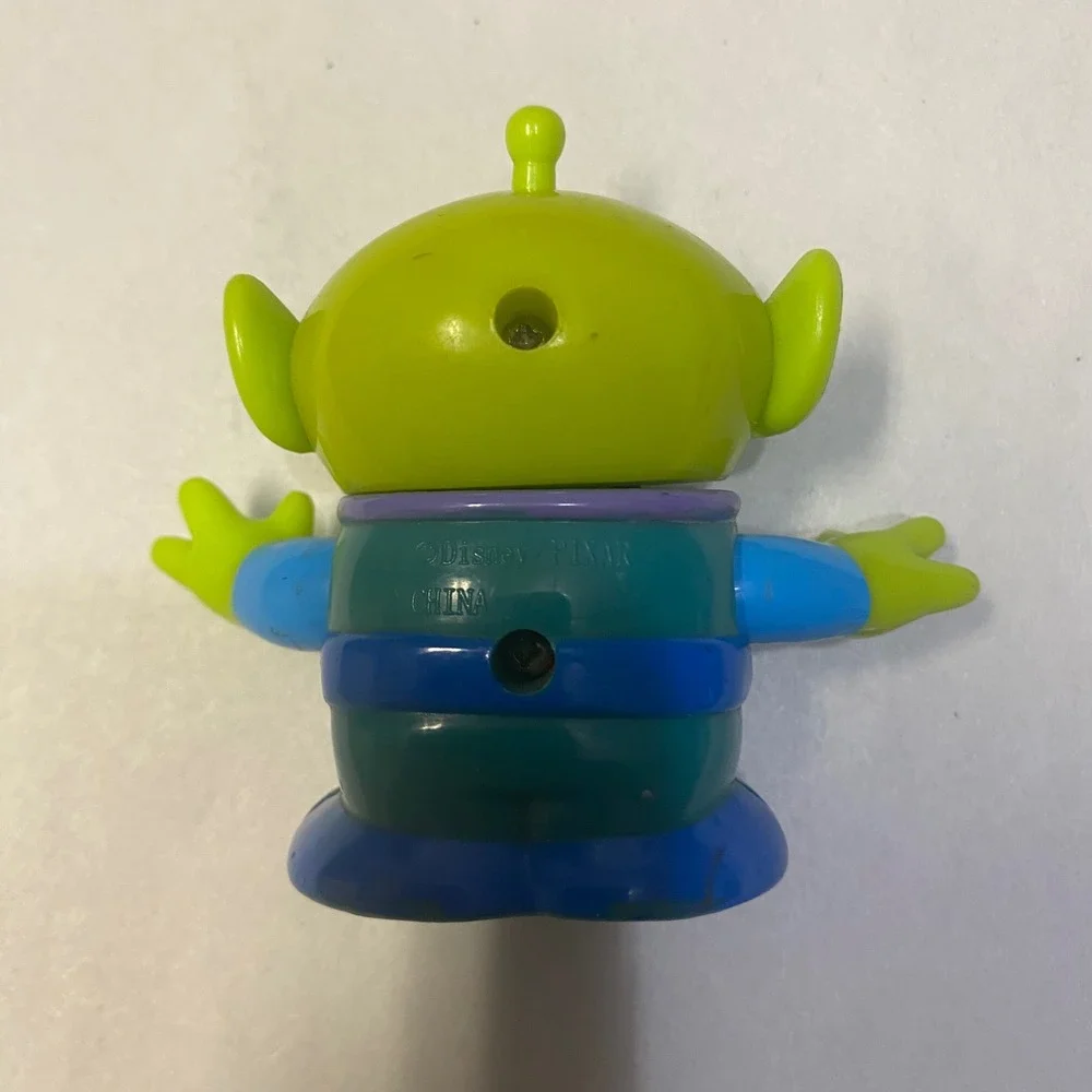 Vintage Disney Pixar Toy Story Three Eyed Green Alien Plastic Wheels